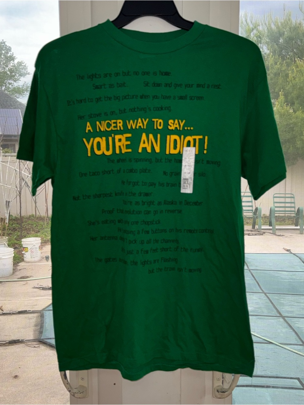 Vintage Y2K Funny Graphic Tee Delta Pro Weight NOS Deadstock Large NWT